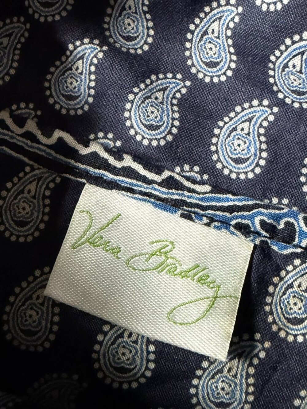 Retired Vera Bradley blue bandana hipster crossbody bag purse - Picture 5 of 9